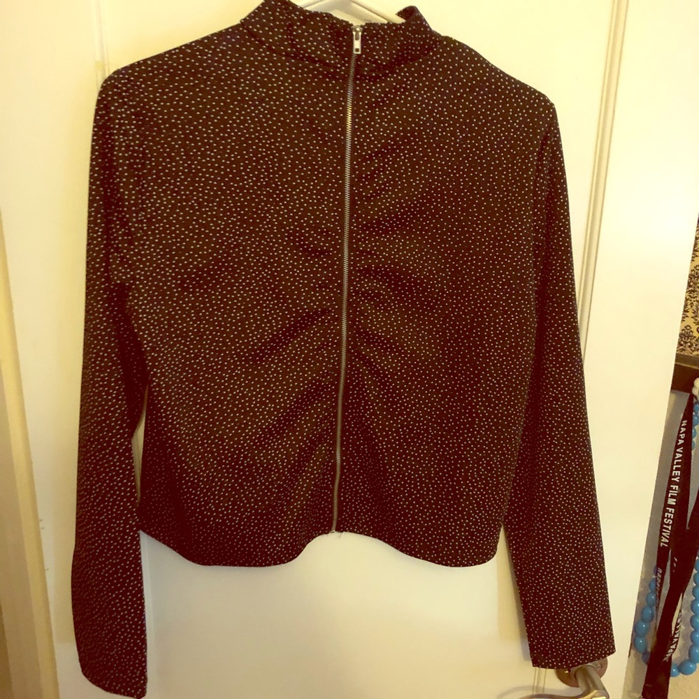 Vero Moda Black Jacket with Tiny Polka Dots